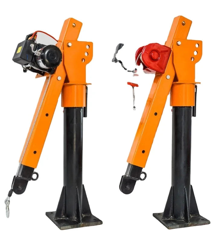 JYH 0.5-1 Ton Floor Jib Crane 12/24V CE Certified 360 Degree Rotation Gear Engine Core Mobile Portable Workshop Factory
