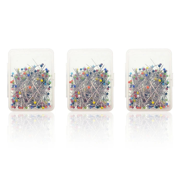 Multicolor Head Pins Straight Quilting Pins with Pearl Heads for Dressmaker Jewelry Decoration