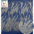 New French Heavy Beaded Sequins Tulle Lace Fabric Luxury Bridal Mesh High Density Beads Embroidery Wedding Dress Lace Fabric