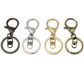 30mm Lobster Claw Clasp Keychain Key Ring Loop Key with Flat Split Ring Lobster Clasps Swivel Trigger Clips Key Chain
