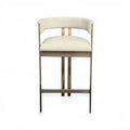 High Quality Modern Bar Stool High Chair with Stainless Steel Stand for Hotel Dining Living Room Use-Durable Velvet Seat