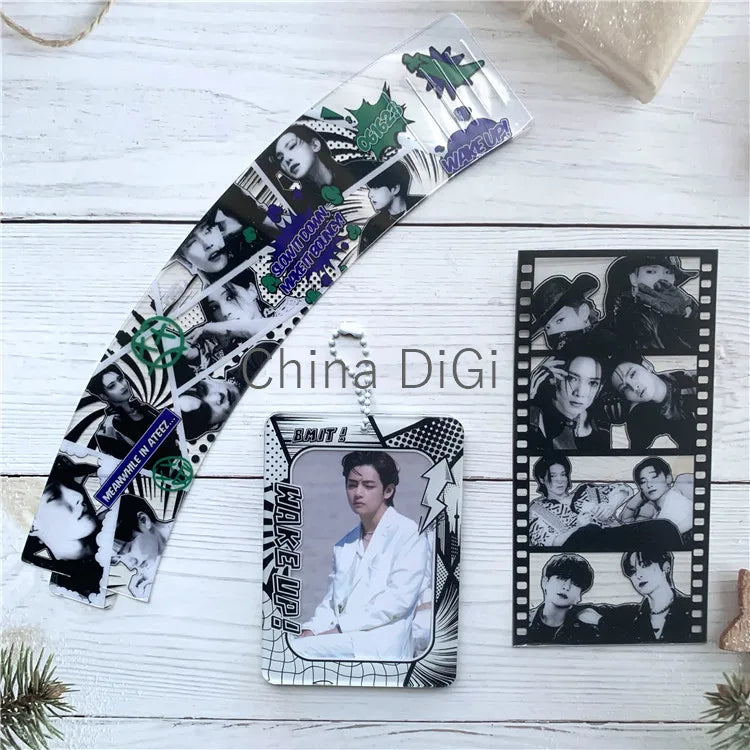 PVC Waterproof Custom Fine Printing Lenticular Holographic Cup Sleeve Holder Transparent Clear Plastic Kpop Cupsleeve