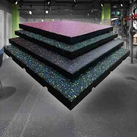 High-Density Epdm Rubber Flooring for Fitness Enthusiasts - Wear-Resistant Anti-Slip and Customizable With Colorful Granules