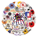 50pcs Cartoon Animals Spider Graffiti Stickers Packs for Motorcycle Suitcase Guitar Notebook Wholesale Pvc Decoration