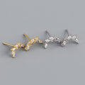 Fashion Jewelry 925 Sterling Silver Earrings Summer Leaf Olive Stud Earrings Women Gold Plated Silver Jewelry Women