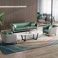 Modern Office Room Commercial Chatting Area Sofa Set Leisure Negotiations Office Waiting Room Sofa Leather Sofa Set