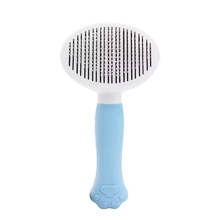 Hot Selling Pet Hair Removal Comb Push Plate Type Automatic Hair Removal Round Hair Comb Beauty Cleaning Pet Comb Brush