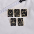 9 Styles Black Tarot Brooch Pin Custom Sun Moon Stars Dark Witch Lapel Badges Punk Gothic Metal Soft Enamel Pins