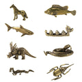 Brass Sculpture Brass Ornament Crocodile King of Dinosaurs Deep-Sea Fish Artistic Decorative Ornament