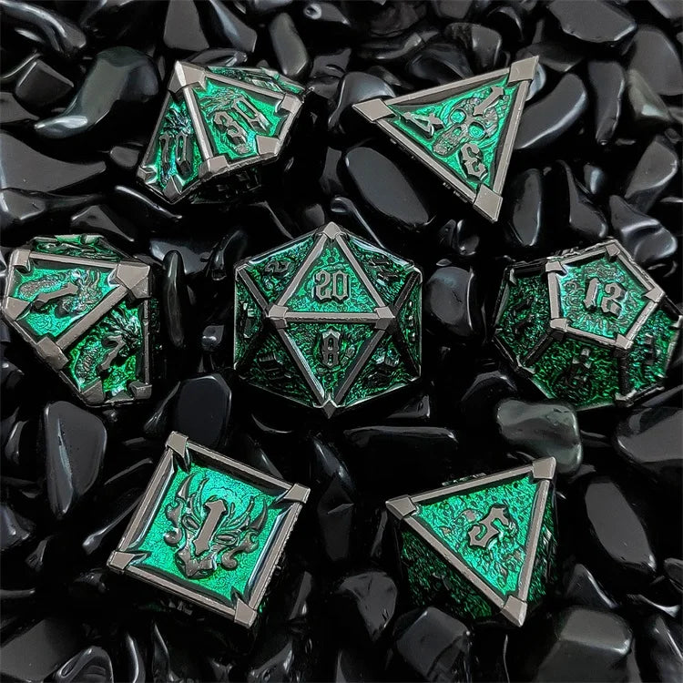 New Listing Unique Designs Polyhedral Metal D&d Dice Cheap Wholesale for DND Games