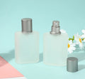 Custom Logo Spray Matte Frosted Glass 30ml Perfume Bottle 50ml With Cap for Packaging MegaBDM