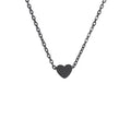 Fashion Mini Black Heart Pendant Necklace for Women Girls Stainless Steel Classic Choker Necklaces Jewelry Valentine's Day Gift