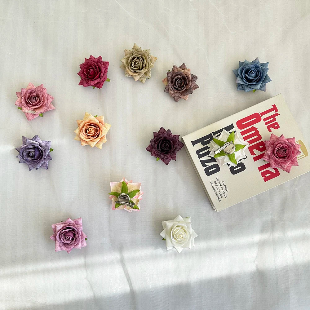 Artificial Flower Small Rose  Pin  Exquisite Suit Coat Accessories  Photography Wedding Supplies Groom Bride