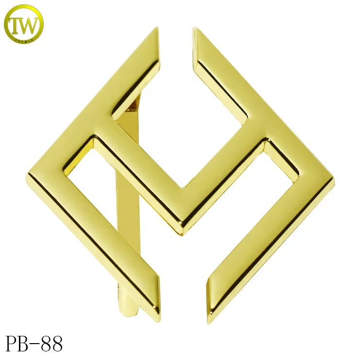 Fashion Hollow logo Brand Belt Buckle Straps Wholesale Zinc Alloy Pin Buckle Hardware for Leather Crafts