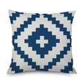 Nordic Simple Cushions Cover Blue Stripe Home Decorative Linen Geometric Pillow Covers 45x45cm
