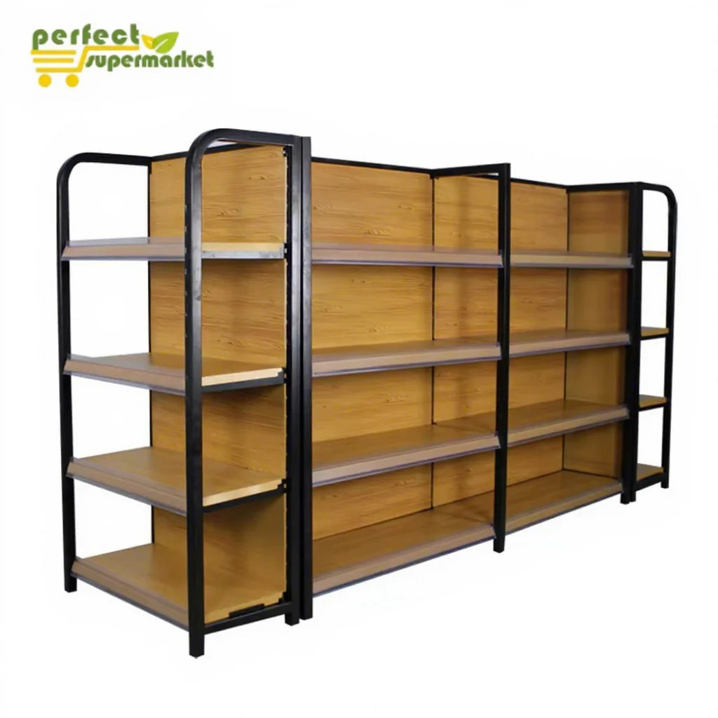 China Factory Wholesale Heavy Duty Metallic Supermarket Rack Solid Shelf Epoxy Powder Coating Quick Installation