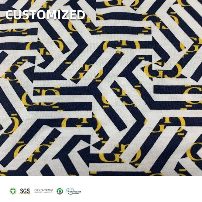Soft and Cool Knitting Interlock Mercerized Custom Print Muslin Fabric 100% Cotton for T-shirt