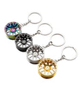 Creative Mini Metal Car Wheel Hub Shape Keychain Keyring Auto Hub Key Chain Gift