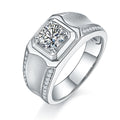 Simple Design Moissanite Men Jewelry 1 Ct S925 Sterling Silver VVS Moissanite Engagement Wedding Ring for Sale