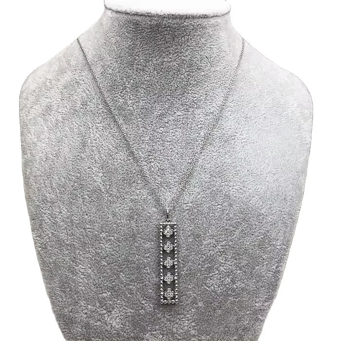2024 Newest Silver Plated Buddhism Flower Pendant Necklace Trendy Women's Charm Jewelry with Link Chain Party Gift Alloy