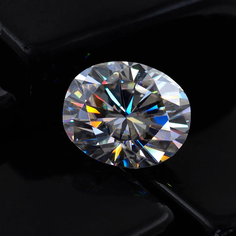 Gra Certificate Lab Grown DVVS White Color Oval Radiant DEF Moissanite 1ct 2ct 3ct Loose Moissanite Diamonds