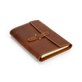 Premium A8 Brown Ring Bound Notebook Custom Logo Business Planner Loose-leaf Journals Pure Cowhide Full Grain Cow Leather