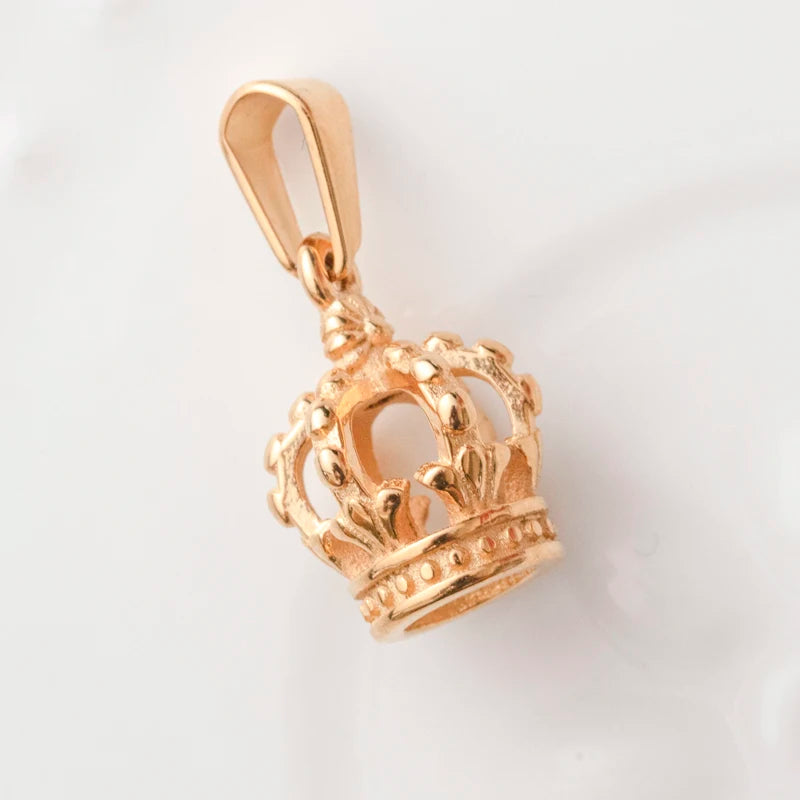 Olivia Hot Sell Custom Stainless Steel Crown Charms Beads Jewelry Making Pendants