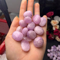 High Quality Wholesale Natural Crystals Stones Kunzite Tumbled Healing Crystals Tumbled Stone