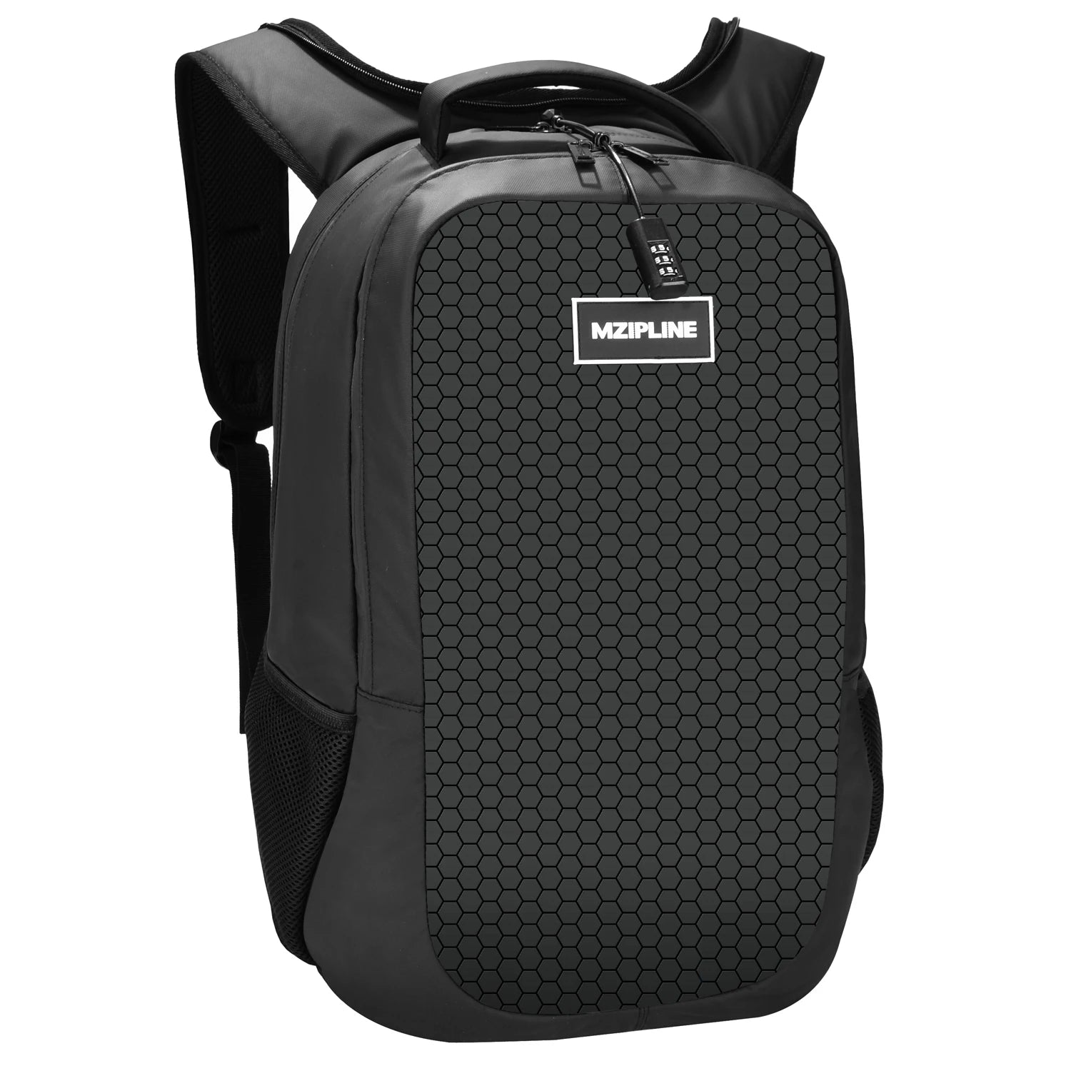 Men Women's Anti-Theft Laptop Daypack Activated Carbon Lined Smell Proof Backpack with Comb Lock & Hoodie Leisure Travel Bag