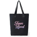 Silk Printing Shopping Cotton Embroidery Black Canvas Shopping Bag