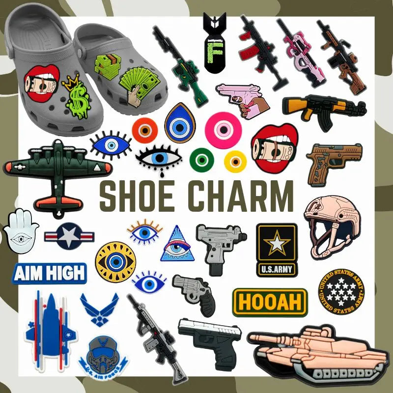 Trending Products 2024 New Arrivals USA Clogs Charm Silicone Rubber Decor Accessory Politics American Election Buckle Set
