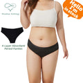 Shanhao OEM Plus Size 4-Layer Leakproof High Cut Menstrual Panties Light Flow Mid-Waist Culottes for Period Panties for Women
