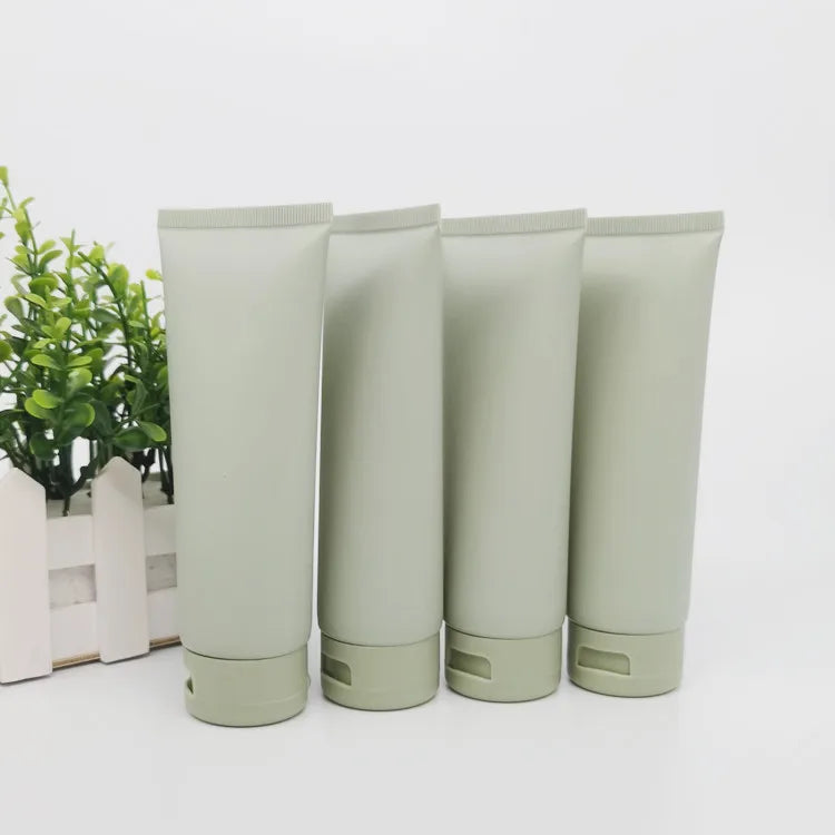 100ml 120ml 150ml Matte Green Pe Plastic Cosmetic Printing Tube with Flip Top Cover Eye Packaging Bb Cream Tubes