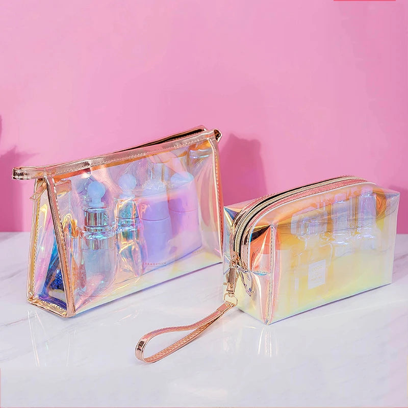 Cosmetic Bag Laser iridium Custom Gift Bag Dazzling Transparent Bag Portable Storage Bag
