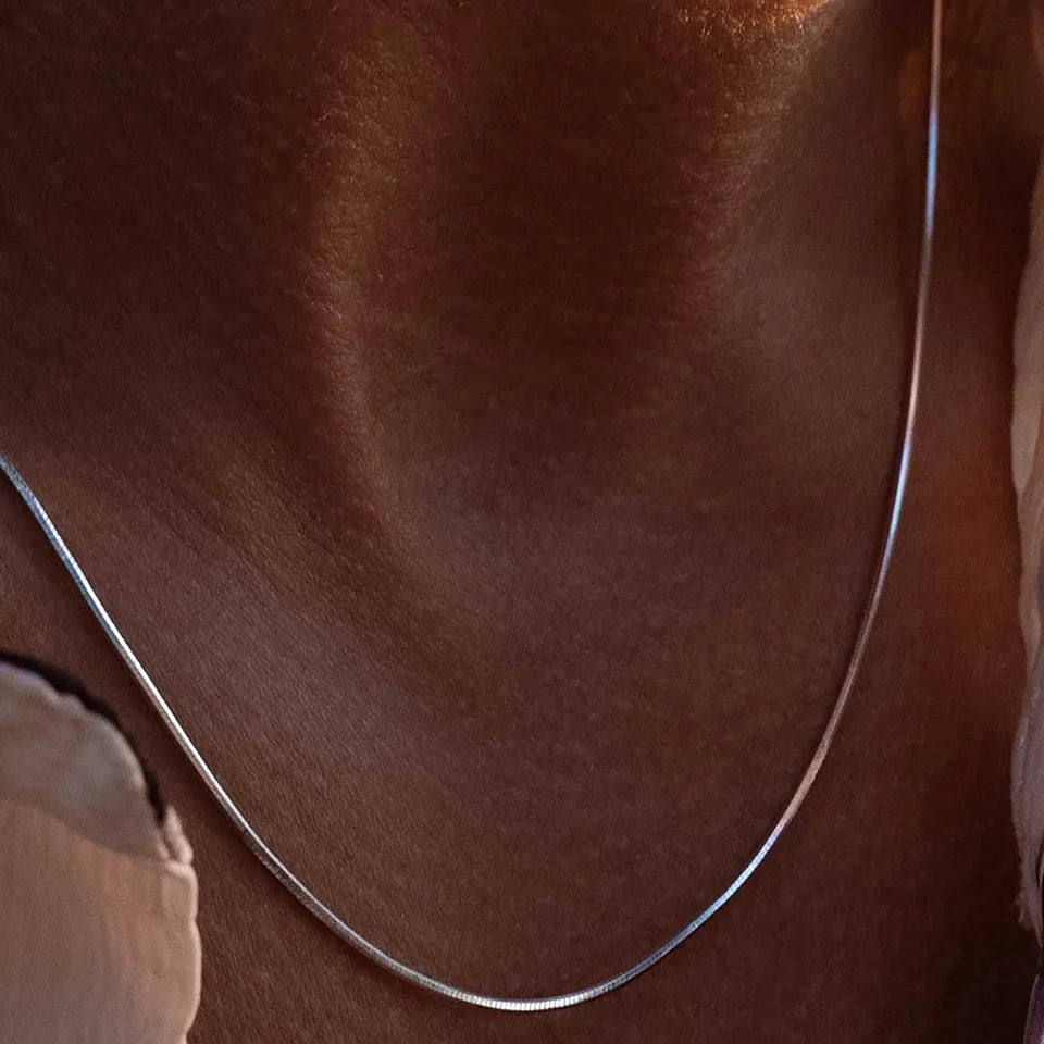 EManco Waterproof Dainty Stainless Steel Gold Plated Mens Octagonal Chain Necklace Jewelry Octagon Chain Necklace Men