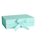 Wholesale Large Magnetic Closure Style Gift Paper Box Custom Logo Matte Black Kraft for Clothing Packaging Embossed Ribbon Bow