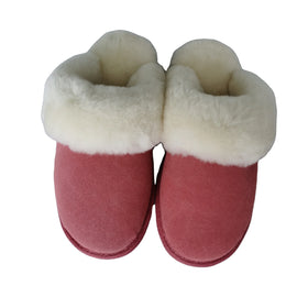 Women's Soft Non-Slip Sheepskin Fur Slippers Warm Indoor Real Cow Leather Real Sheep Skin Fur Slipper for Autumn Winter