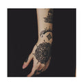 Waterproof Temporary Henna Flower Black Lace Hands Arm Tattoo Sticker Easy Apply Remove