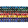 Wholesale Natural Tiger Eye Gemstone Beads Tigers Eye Loose String for DIY Bracelet Making 4MM 6MM 8MM 10MM 12MM