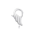 15mm Fancy 925 Sterling Silver Angel Wing Shaped Pendant Lock Lobster Hook Clasp 14K 18K Gold Plated E-coating