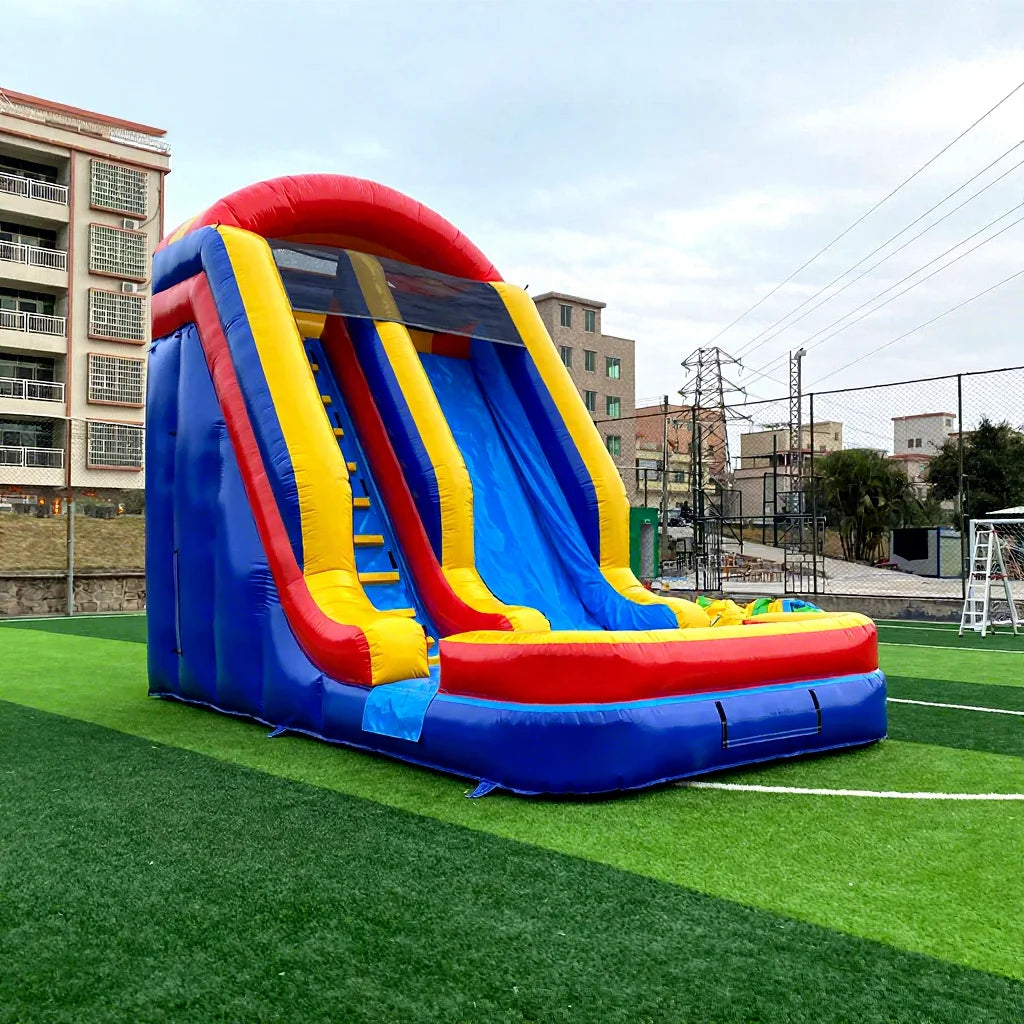 Custom Outdoor Backyard Inflatable Water Slide with Pool for Kids Party Rental