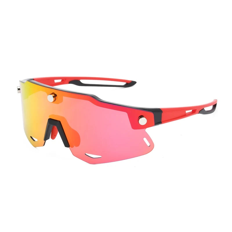Magnetic Mirrored Outdoor Cycling Large Frame Cycling Sunglasses for Women Men Sports Active Sunglasses