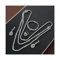 Newest Luxury Sparking Brilliant Cubic Zircon Drop Earrings Necklace Heavy Dinner Jewelry Set Wedding Bridal Dress Accessories