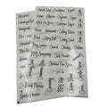 Custom A6 Alphabet Letter Transparent clear Sticker Sheets