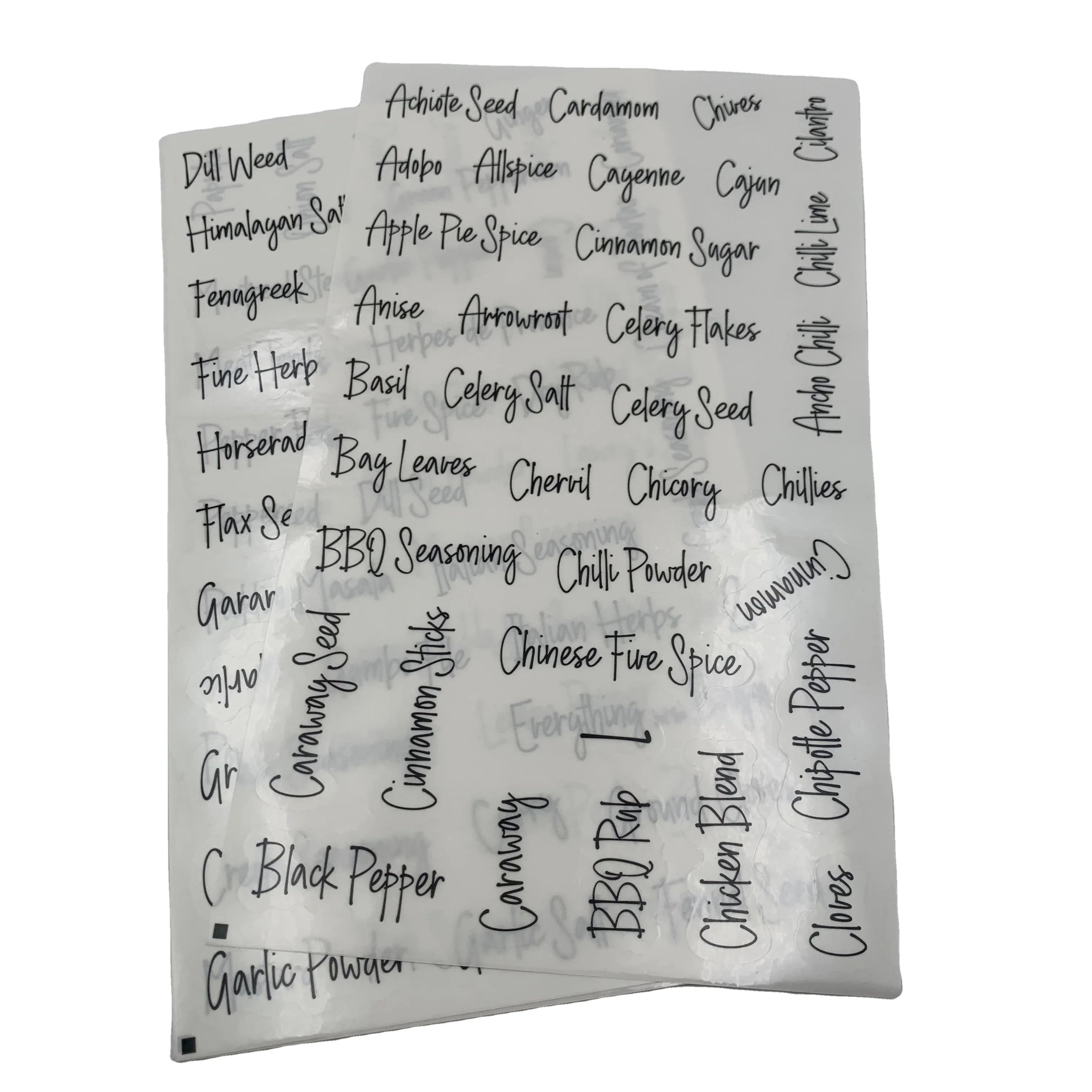 Custom A6 Alphabet Letter Transparent clear Sticker Sheets