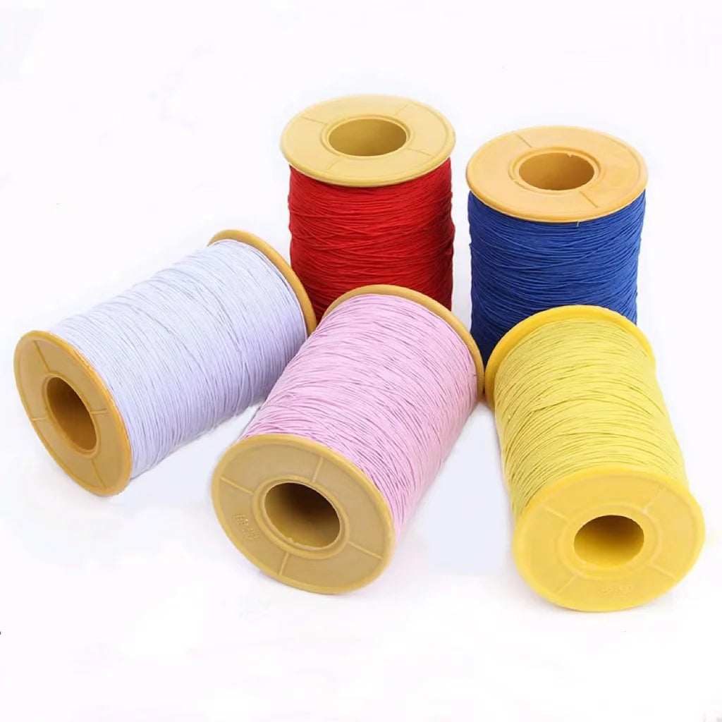 Soft Elastic Rubber Thread Spandex 150d Polyester Elastic Thread Double Covered Yarn for Textile Braids