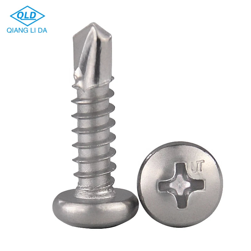 DIN7504R Metric Stainless Steel 304/316 Pan Head Self-Drilling Self-Tapping Screws for Roofing & Sheet Metal Applications