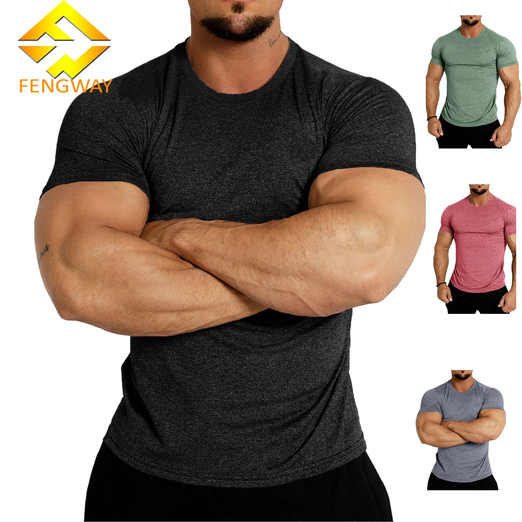 Customized Cheap Fit Breathable Sportswear Summer Blank Sports T-shirt Athletic Fitness T Shirt for Men Gym Men Tshirts