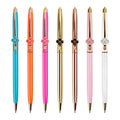 New Fashion Sports Style Slim Metal Pen Custom Logo Four-leaf Clover Flower Clip 1.0mm Writing Width Novelty Twist Ball Pen Gift