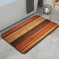 Wood Grain Floor Mat Print Wood Bath Mat Bathroom Wooden Non-Slip Mat Custom Free Bathroom Decor